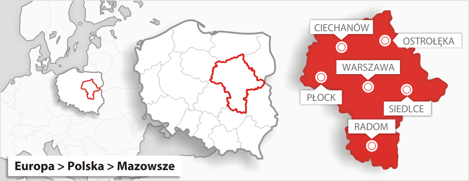 Mapa mazowwsze